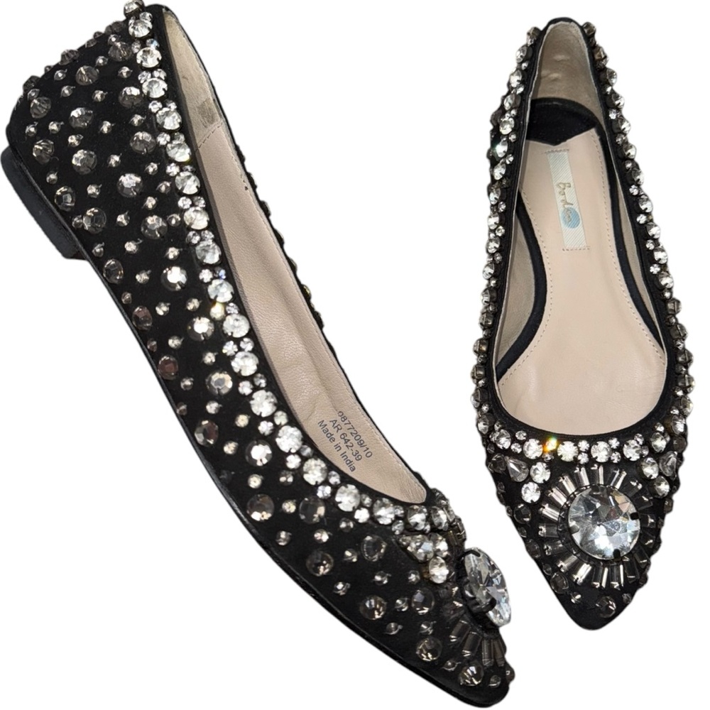 Boden Black Embellished Flats